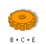 B + C + E